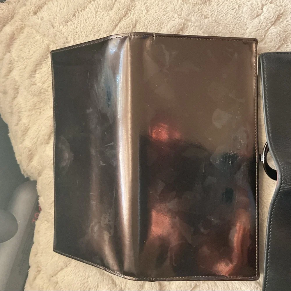 Dior Black Leather Clutch and CD-Logo Bifold Wallet